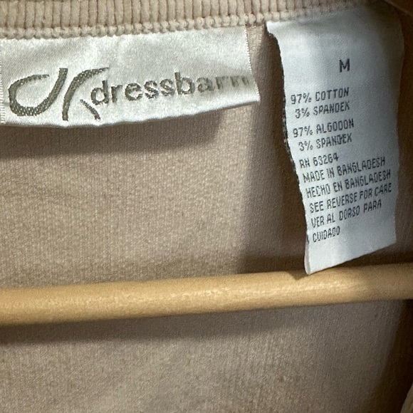 DressBarn Beige Corduroy Button Up Collared Shacket size medium - Picture 3 of 5